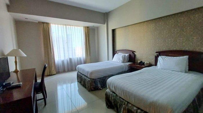 Kamar penginapan di NAM Kemayoran, Jakarta Pusat.