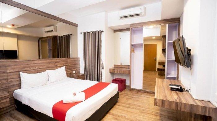 Kamar penginapan di One Living At Menara One Solo, Jawa Tengah.