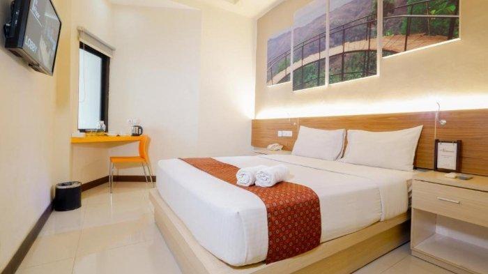 Kamar penginapan di Pandanaran Hotel Yogyakarta.