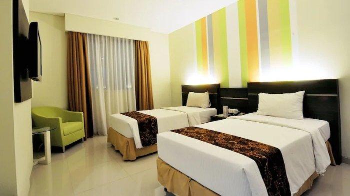 Kamar penginapan di Pose In Hotel Solo, Jawa Tengah.