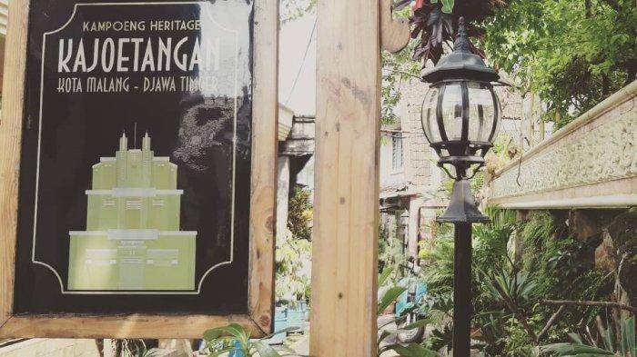 Kampoeng Heritage Kajoetangan di Jalan Jenderal Bauki Rahmat Gang 4, Kauman, Kecamatan Klojen, Kota Malang, Jawa Timur.