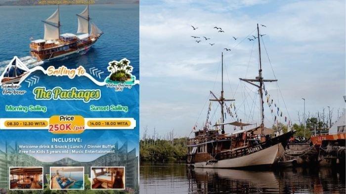 Kapal Phinisi Mahligai berlokasi di Ex. Sombere Harbour, Jalan Pangeran Suryanata, Batu Ampar, Balikpapan Utara, Balikpapan, Kalimantan Timur.