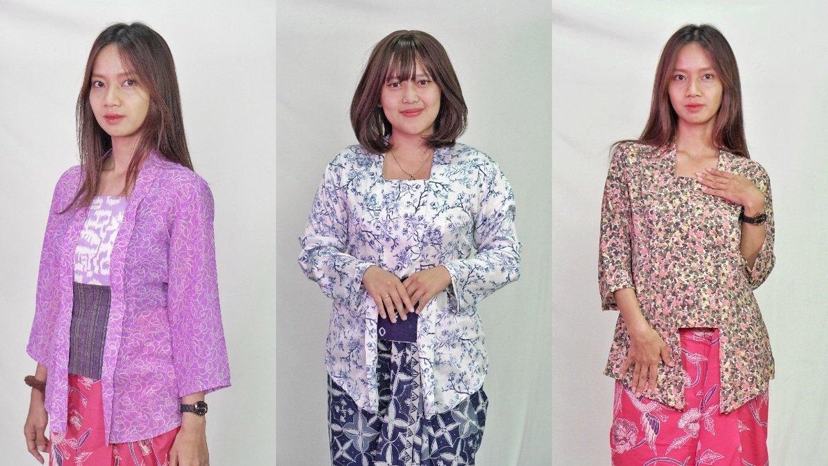 Kebaya Batik Saraswati dapat dengan mudah dipadukan dengan celana jeans atau bawahan lainnya
