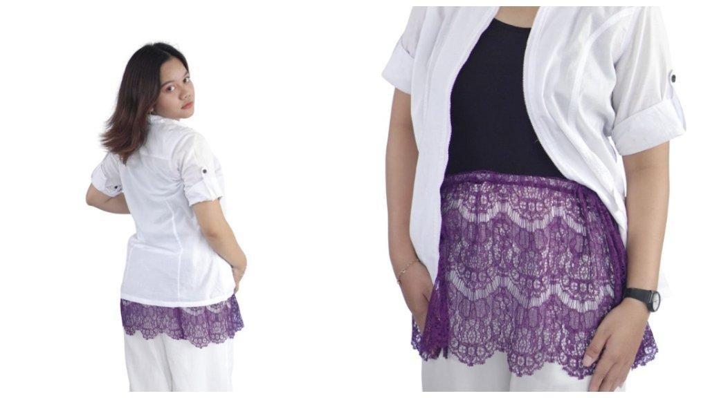 Kerajinan Bien Craft berwarna ungu ini menampilkan kesan anggun dan berani, ideal untuk kamu yang ingin tampil beda.