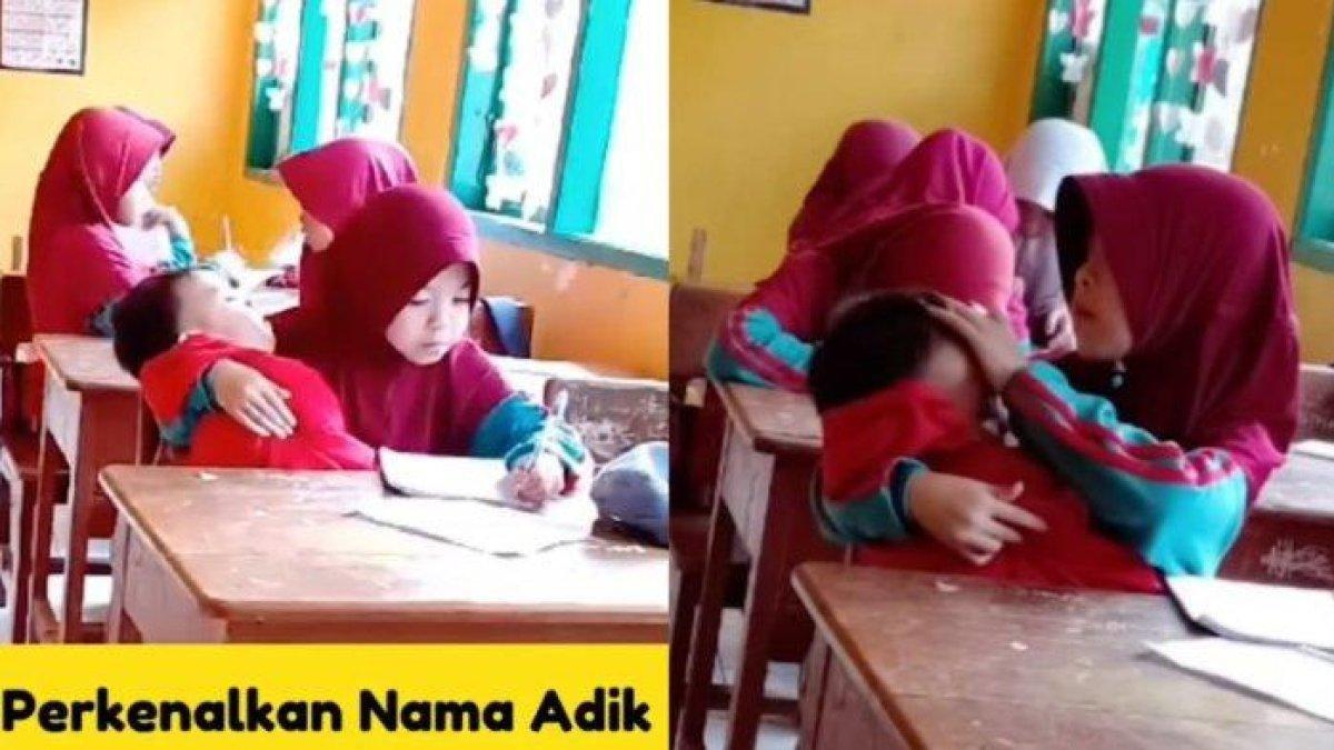 Kisah pilu bocah SD bawa adiknya ke sekolah karena sang ibu sudah meninggal, kini banjir tawaran adopsi.