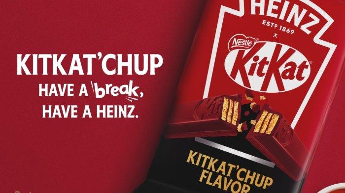 KitKat berinisiatif membuat kolaborasi cokelat rasa saus tomat. Viral tren makanan aneh oleh TikToker, kali ini kombinasi cokelat KitKat dengan saus tomat.