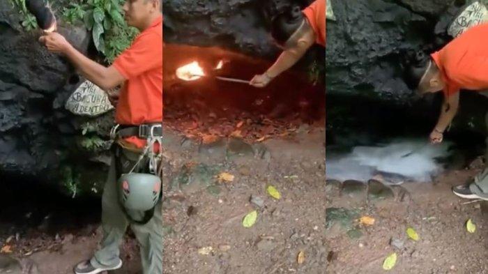 Kolase foto gua kematian di Kosta Rika, Amerika. Viral penampakan sebuah gua kematian di Kosta Rika dekat gunung berapi Amerika, tak boleh ada orang atau hewan yang masuk, jika nekat bisa terbunuh.