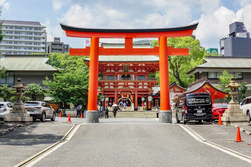 Kuil Ikuta, satu tempat wisata terbaik di Kobe Jepang.