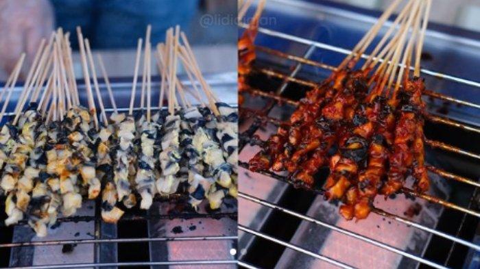 Kuliner unik sate keong sawah dari Sate Gondang Nita hadir di Pangkalpinang, Bangka Belitung.