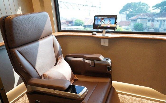 Potret kemewahan Kereta Suite Class Compartment ini didesain untuk memberikan privasi pelanggan secara maksimal.