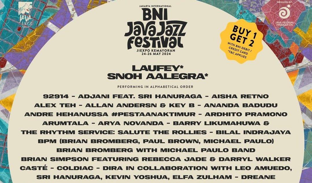 Line up Java Jazz 2024.