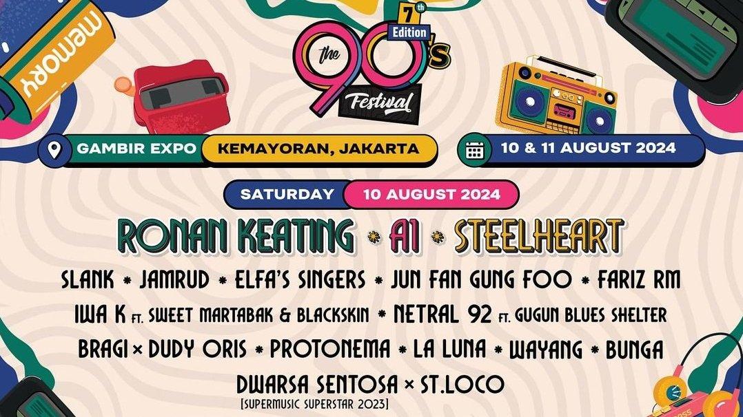 Line up The 90s Festival.