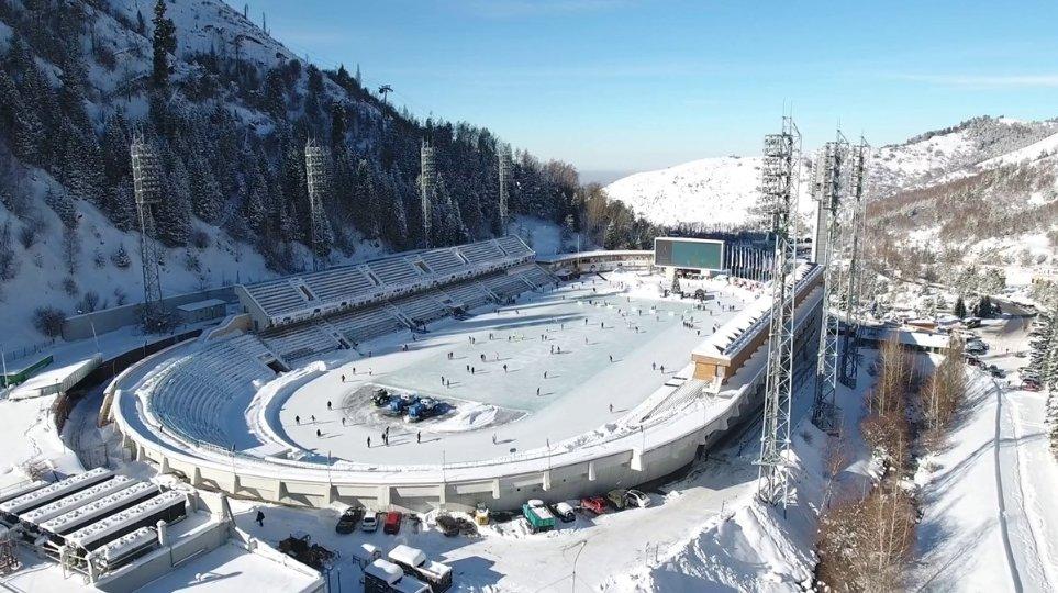 Medeu Ice Skating Rink, Almaty, Kazakhstan.