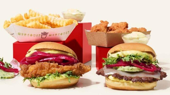 Menu SmokeShack dan kentang di Shake Shack Jewel Changi Singapura.