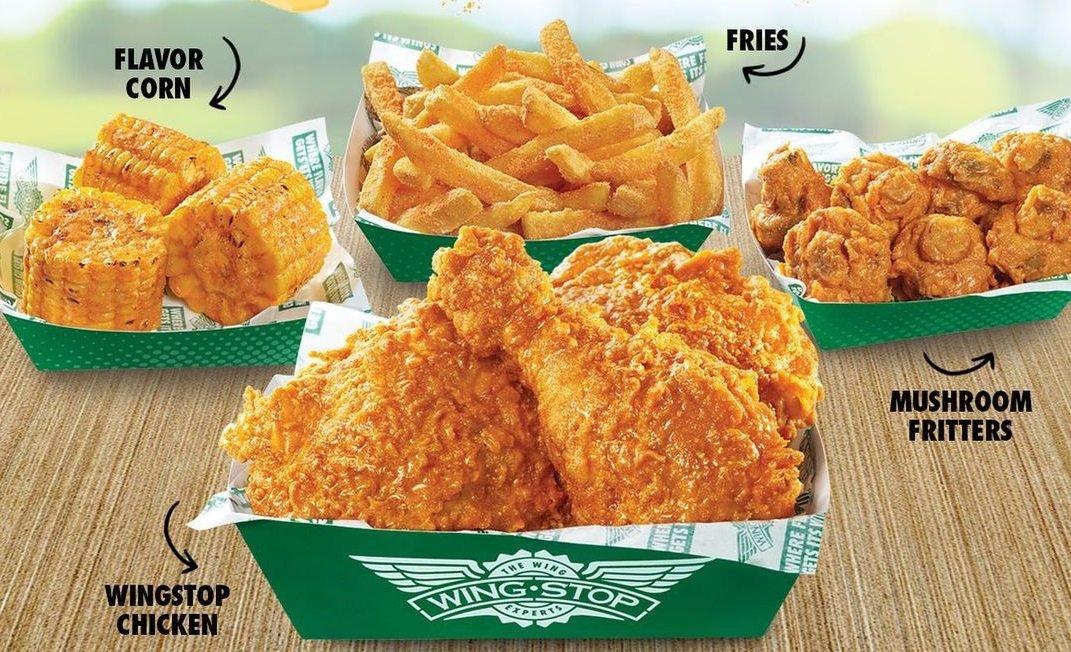 Ilustrasi aneka menu di Wingstop.