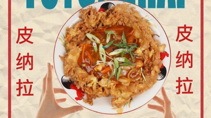 Menu fuyunghai di Kedai Pinara Semarang, Jawa Tengah.