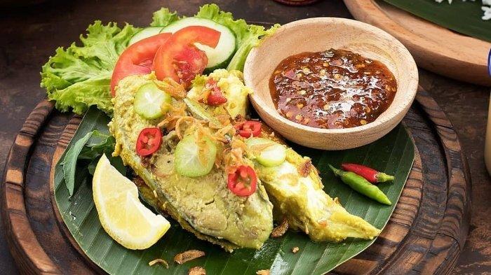 Menu makanan di Rumah Sambal Acan Raja Banjar, Banjarmasin.