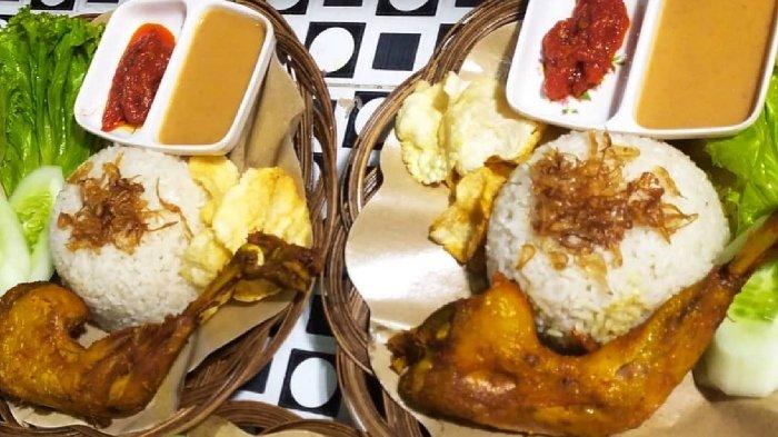 Menu makanan di warung Nasi Uduk Betawi Ayam Kampung Bang Re-We Tebet, Jakarta Selatan.