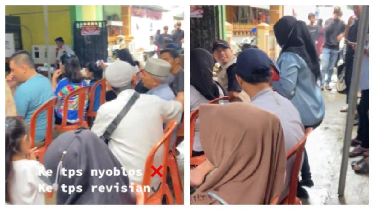 Momen mahasiswi temui dosennya untuk revisi saat pencoblosan.