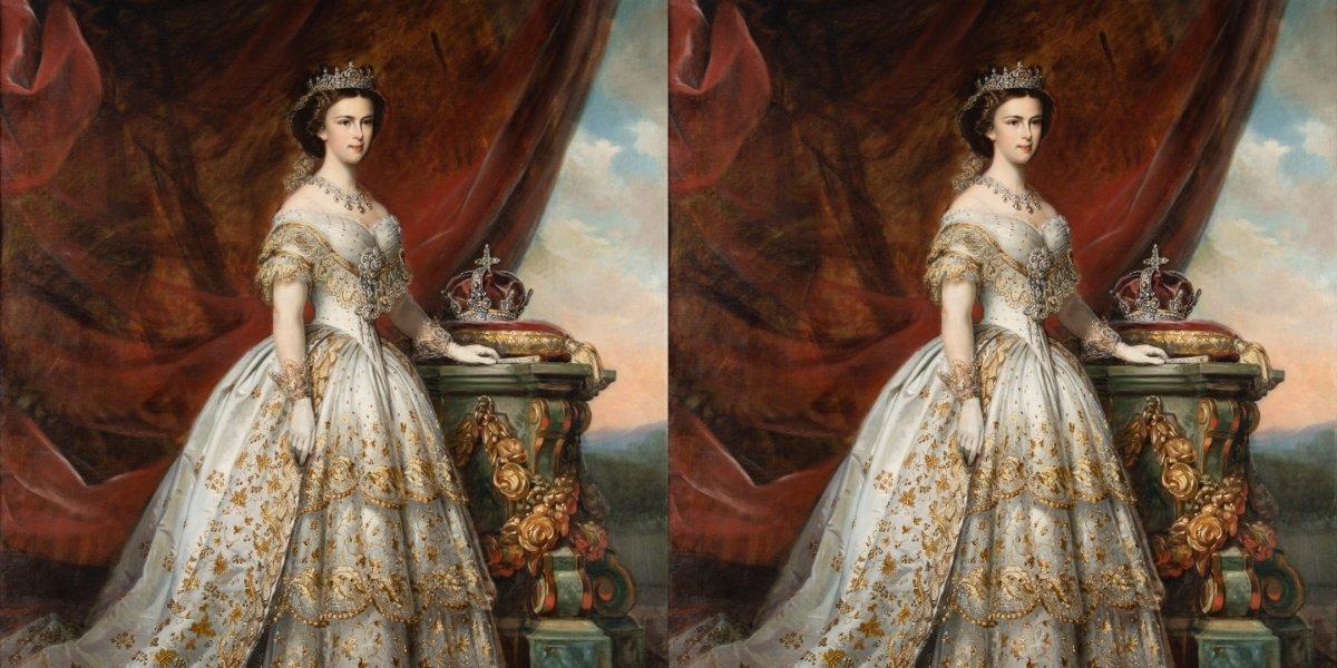 Potret yang baru ditemukan dari tahun 1857 menunjukkan Permaisuri Sisi mengenakan gaun pengantin dari Museum Kereta Kekaisaran di Wina, bersama dengan gaun pengantin yang belum pernah terlihat sebelumnya.