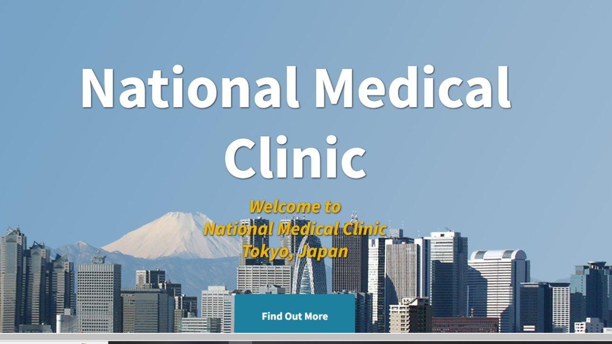 National Medical Clinic, satu rumah sakit dan klinik di Jepang yang stafnya bisa berbahasa Inggris.
