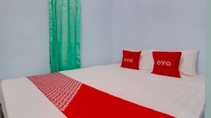 Kamar penginapan di hotel OYO 93012 Griya Kencana Asri Syariah, Jawa Tengah.