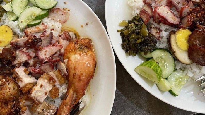 Olahan menu di warung Nasi Akwang Pontianak, Kalimantan Barat.