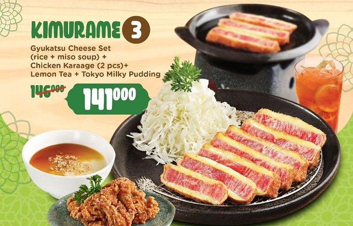Kimukatsu menawarkan paket bukber dengan harga mulai Rp 96 ribuan.