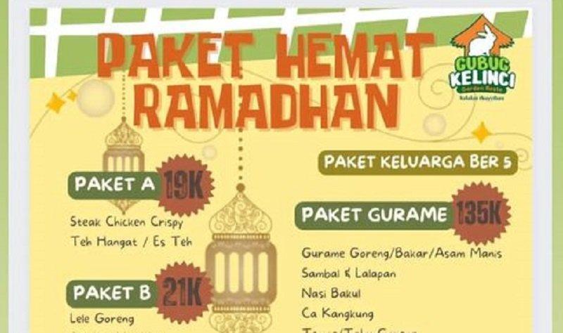 Paket Hemat Ramadan Gubug Kelinci Resto di Solo Jawa Tengah.