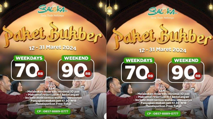 Paket bukber Saloka Theme Park.