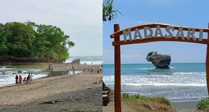 Pantai Madasari di Desa Masawah, Kecamatan Cimerak Kabupaten Pangandaran, Jawa Barat, layak jadi pilihan liburan akhir pekan.