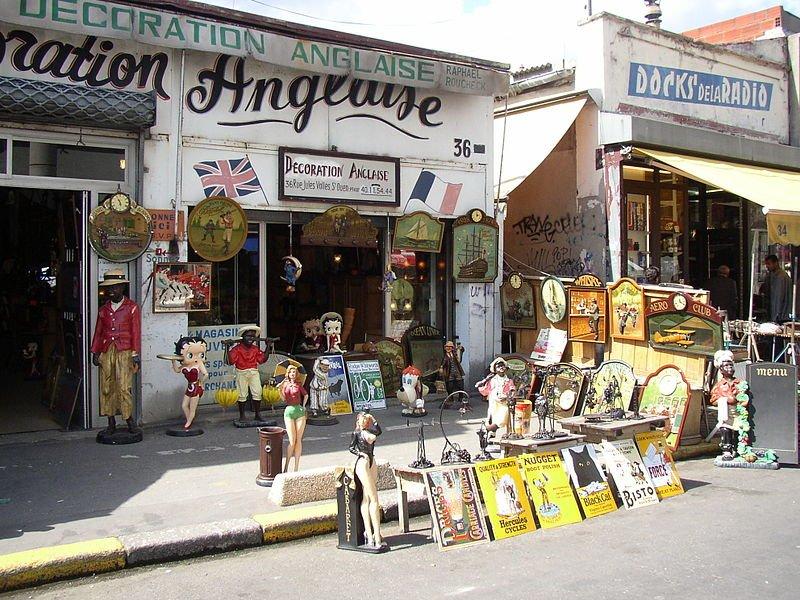 Pasar Loak Saint-Ouen, Paris, Prancis.