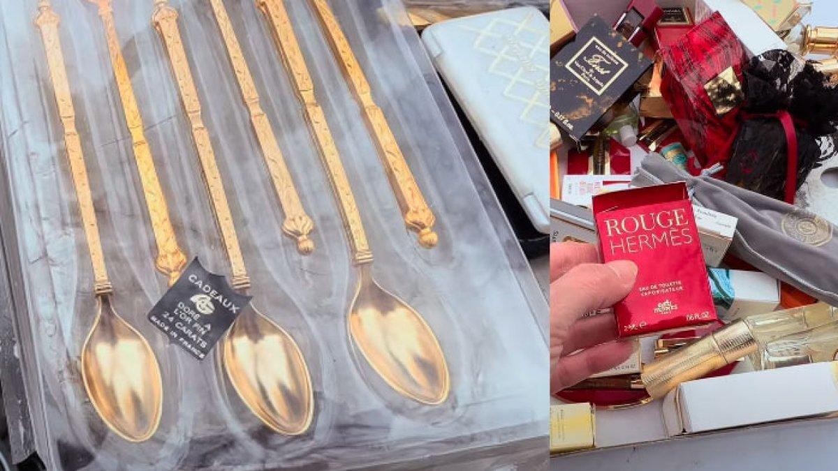 Pasar loak di Paris jual barang branded murah, ada sendok emas 24 karat juga.
