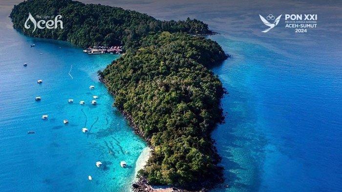 Pemandangan Pulau Rubiah dari udara.