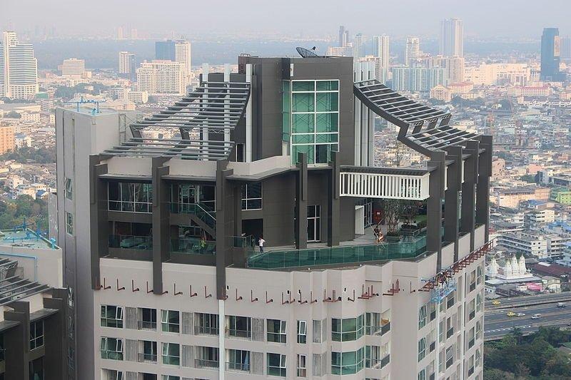 Pemandangan dari Menara Unik Sathorn, Bangkok, Thailand