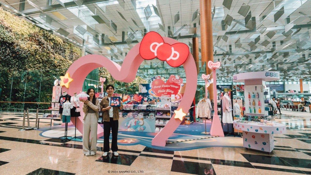 Pernak-pernik Sanrio bisa ditemukan di Bandara Changi Singapura