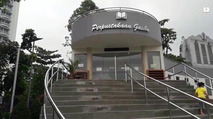 Perpustakaan Gasibu, satu tempat wisata di Bandung, Jawa Barat.