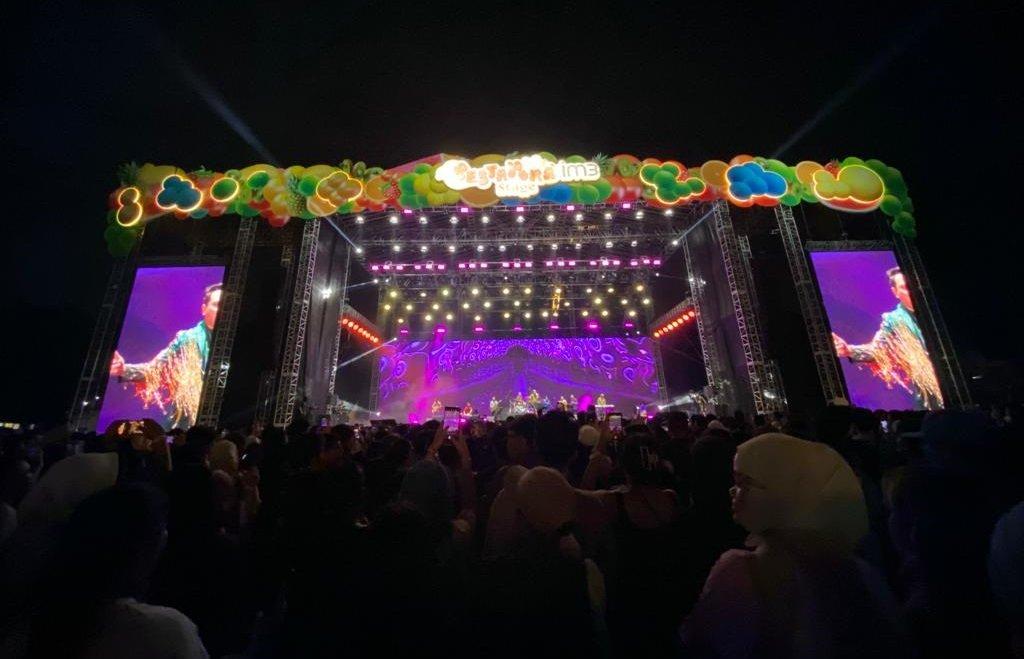 King Nassar tampil di Pestapora 2023, Gambir Expo Kemayoran, Jakarta, Minggu (24/9/2023).