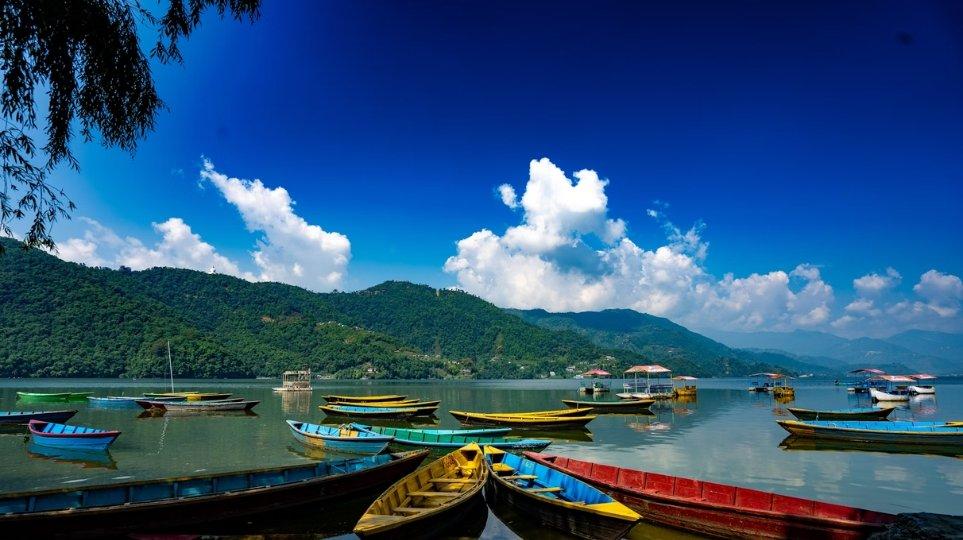 Phewa Lake, Pokhara, Nepal.