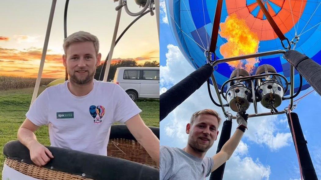 Pilot muda berusia 25 tahun tewas setelah balon udara yang ditumpanginya meledak dan jatuh ke tanah.
