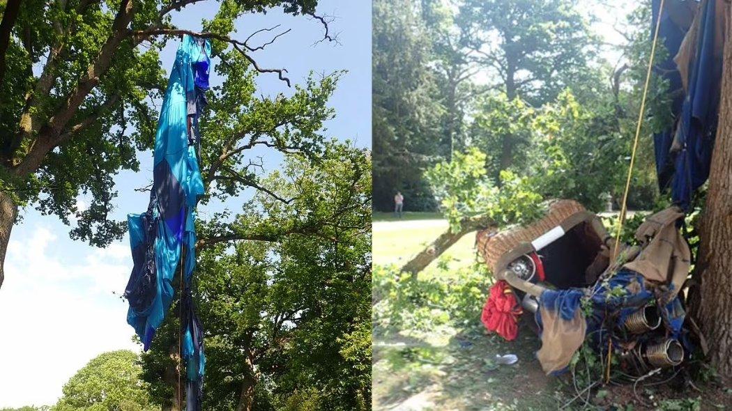 Pilot muda berusia 25 tahun tewas setelah balon udara yang ditumpanginya meledak dan jatuh ke tanah.