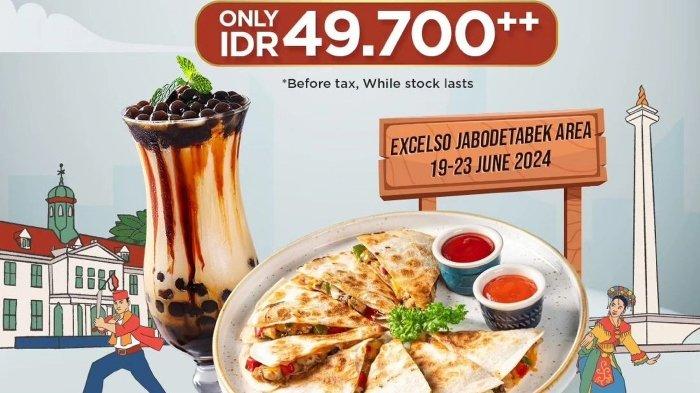 Promo makanan dan minuman Exelso spesial HUT ke-497 Jakarta.