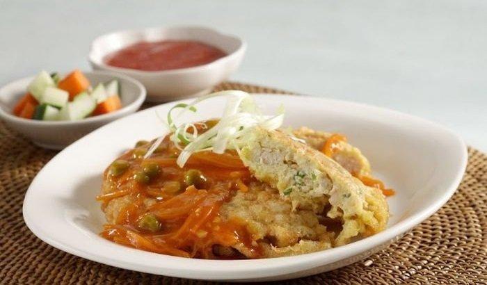 Fuyunghai telur ayam udang.