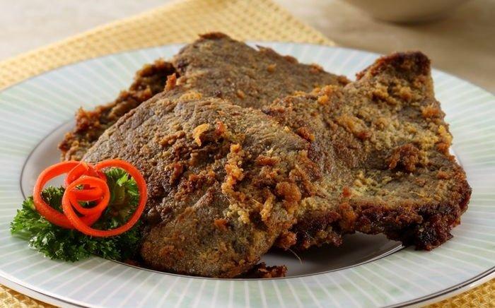 Gepuk daging manis.