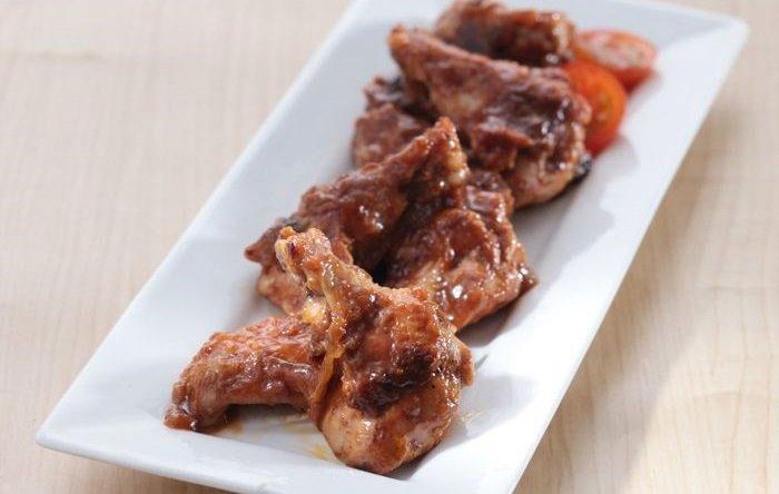 Honey BBQ chicken wings.