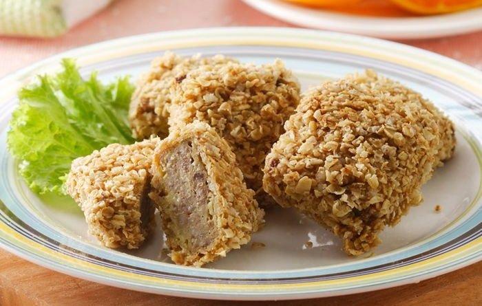 Nugget daging havermut.