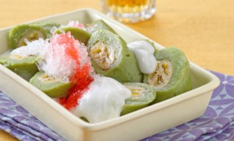 Es pisang ijo.