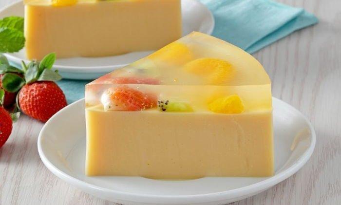 Puding karamel jeruk.