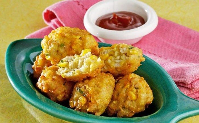 Tahu goreng jagung.