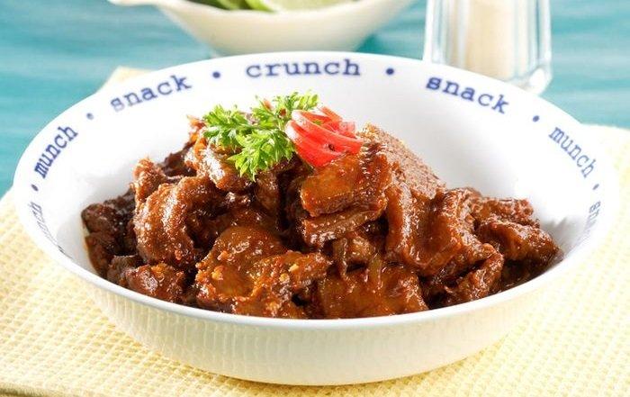 Tumis babat kecap pedas.